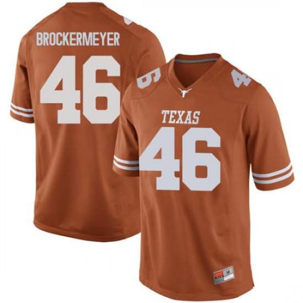 Men University of Texas #46 Luke Brockermeyer Replica Stitch Jersey Orange